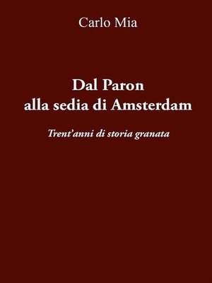 cover image of Dal Paron alla sedia di Amsterdam Trent'anni di storia granata